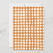 Ein Baby brütet Pumpkin Baby Dusche Herbst Einladung (Rückseite)