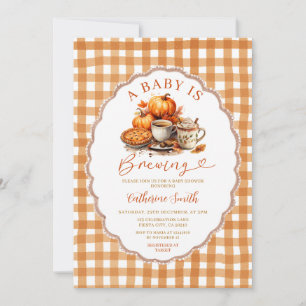 Ein Baby brütet Pumpkin Baby Dusche Herbst Einladung