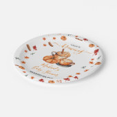 Ein Baby brütet Pumpkin Gewürz-Kaffee-Babydusche Pappteller (Schrägansicht)