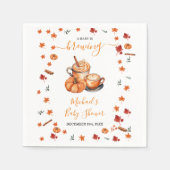 Ein Baby brütet Pumpkin Gewürz-Kaffee-Babydusche Serviette (Vorderseite)