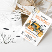 Ein Baby brütet Pumpkin Halloween Baby Dusche Einladung