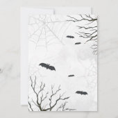 Ein Baby brütet Pumpkin Halloween Baby Dusche Einladung (Rückseite)