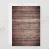 Ein Baby brütet rustikale Holzbierdusche Einladung (Rückseite)