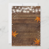 Ein Baby brütet rustikale Holzbierdusche Einladung (Rückseite)