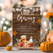 Ein Baby brütet rustikale Holzbierdusche Einladung