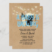 Ein Baby brütet rustikale Kraft-Bierdusche Einladung (Vorne/Hinten)