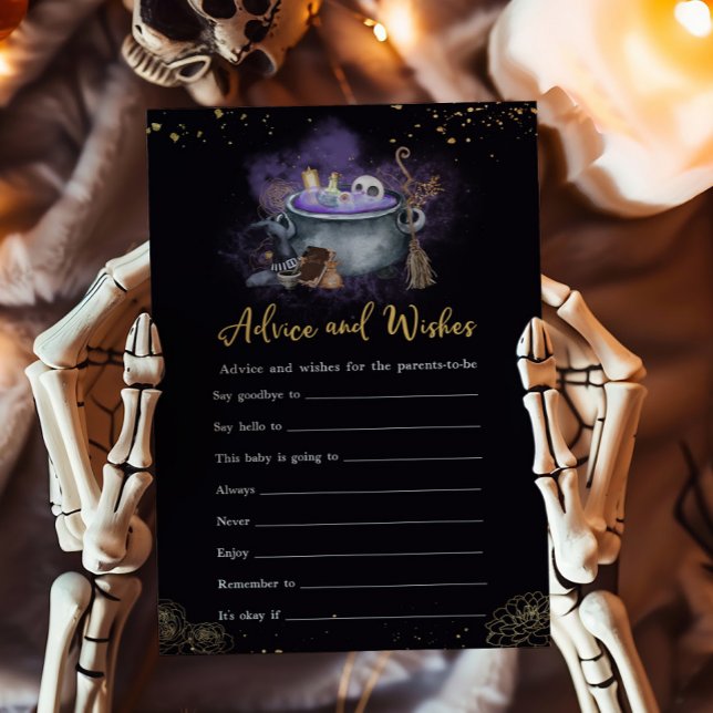 Ein Baby brütet Spooky Advice und wünscht Spiel (A Baby is Brewing Baby Shower Advice and Wishes Game)