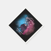 Ein Baby brütet Spooky Gender Reveal Cauldron Serviette (Ecke)