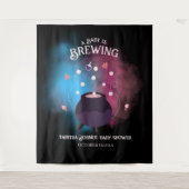 Ein Baby brütet Spooky Gender Reveal Cauldron Wandteppich (Vorderseite)