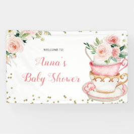 Ein Baby brütet Tea Party Baby Dusche Banner