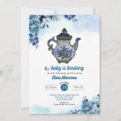 Ein Baby brütet Tea Party Baby Dusche Einladung (Vorderseite)