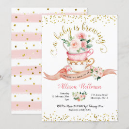 Ein Baby brütet Tea Party Baby Dusche Einladung