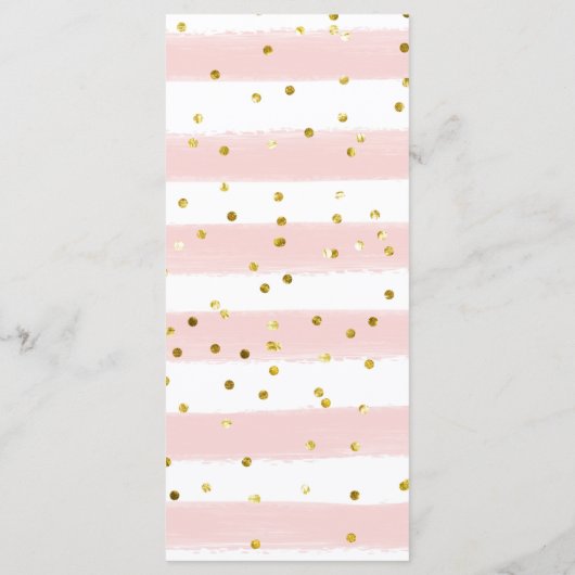 Ein Baby brütet Tea Party Baby Duwer Menü Menükarte (Rückseite)