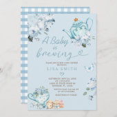 Ein Baby brütet Tea Party Babydusche Einladung (Vorne/Hinten)