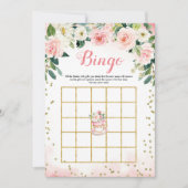 Ein Baby brütet Tea Party Bingo Game Card Einladung (Vorderseite)