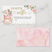 Ein Baby brütet Tea Party Diaper Raffle Enclosur Begleitkarte (Vorne/Hinten)