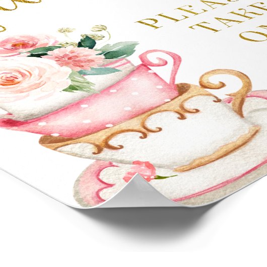 Ein Baby brütet Tee-Gastgeschenke Unterschreiben Poster (Ecke)