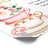 Ein Baby brütet Tee Party Momosa Bar Sign Poster (Ecke)