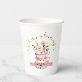 Ein Baby brütet Tee-Party-Papiertüten Pappbecher