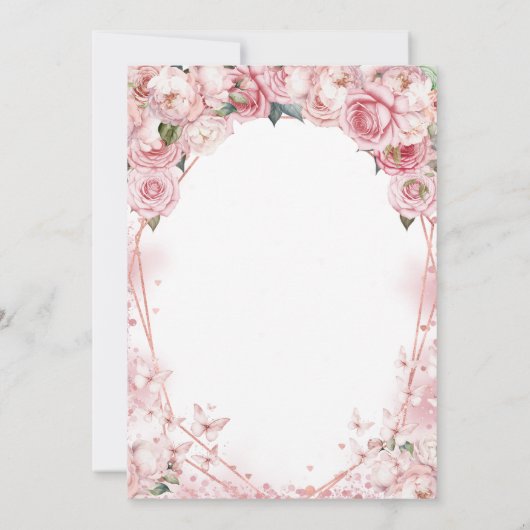 Ein Baby brütet Tee Pumpkin Girl Baby Shower Einladung (Rückseite)