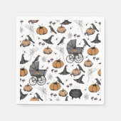 Ein Baby brütet Viktorianische Babytraege in Weiß Serviette (Vorderseite)