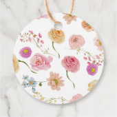 Ein Baby brütet Wildblume Tea Baby Dusche Geschenkanhänger (Rückseite)