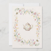 Ein Baby brütet Wildblume Tea Party Babydusche Einladung (Rückseite)