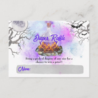 Ein Baby brütet - Windeln-Raffelkarten Begleitkarte