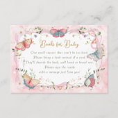 Ein Baby Butterfly ist auf dem Weg zur Babydusche Begleitkarte (Vorderseite)
