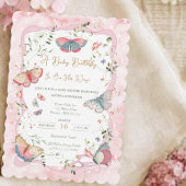 Ein Baby Butterfly ist auf dem Weg zur Babydusche Einladung