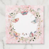 Ein Baby Butterfly ist auf dem Weg zur Babydusche Geschenkanhänger (Rückseite)