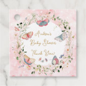 Ein Baby Butterfly ist auf dem Weg zur Babydusche Geschenkanhänger (Vorderseite)