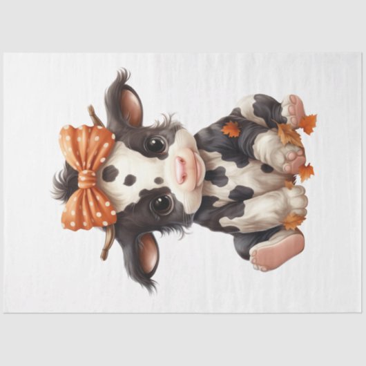 Ein Baby Cow Halloween Serie Design 4 Seidenpapier (Vorderseite)