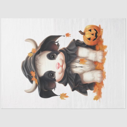 Ein Baby Cow Halloween Serie Design 5 Seidenpapier (Vorderseite)