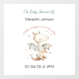 Ein Baby Dragon ist auf dem Weg Babyklammer Fensteraufkleber