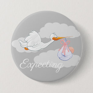Ein Baby/ein Abzeichen des Babys an Bord erwarten Button
