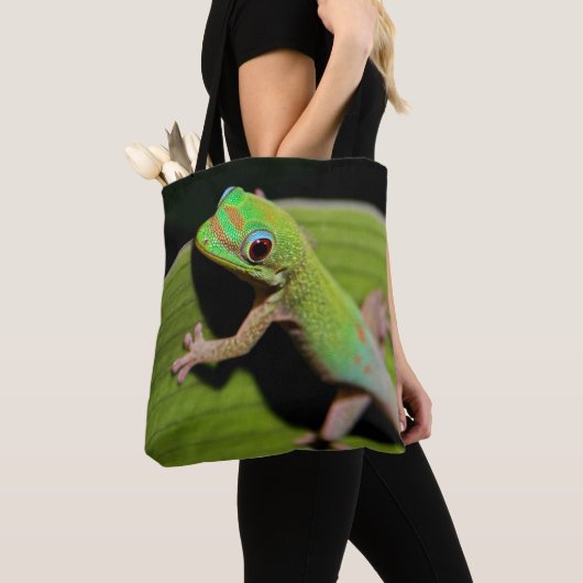 Ein Baby-GrünGecko Tasche (Von Nahem)