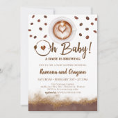 Ein Baby ist Brechen, Coffee Baby Dusche Einladung (Vorderseite)
