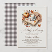 Ein Baby ist Brechen Fall Coffee Baby Dusche Einladung (Vorne/Hinten)