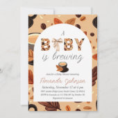 Ein Baby ist Brechen Fall Coffee Themed Baby Dusch Einladung (Vorderseite)