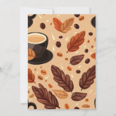 Ein Baby ist Brechen Fall Coffee Themed Baby Dusch Einladung (Rückseite)