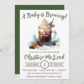 Ein Baby ist Brei, Holiday Iced Coffee Baby Dusche Einladung (Vorne/Hinten)