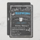 Ein Baby ist Brewing (Boy)! Einladung (Vorne/Hinten)