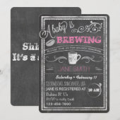 Ein Baby ist Brewing (Girl)! Einladung (Vorne/Hinten)