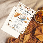 Ein Baby ist Brunch & Coffee Baby Dusche. Einladung