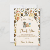 Ein Baby ist das Brechen der Kaffee Espresso Babyd Dankeskarte (Vorderseite)