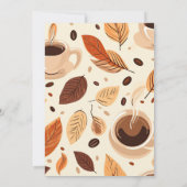 Ein Baby ist das Brechen einer Kaffee-Themendusche Einladung (Rückseite)