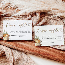 Ein Baby ist das Brechen einer Windelkarte, Coffee Begleitkarte