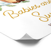 Ein Baby ist das Brechen von Kaffee Babys sind süß Poster (Ecke)