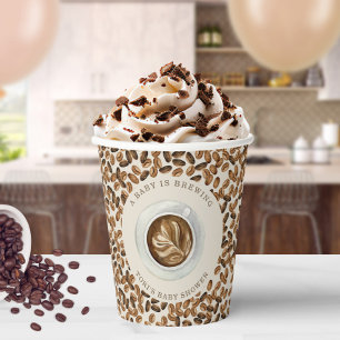 Ein Baby ist das Brechen von Kaffee-Cup & Beans Ba Pappbecher